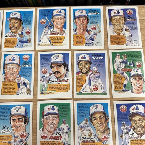 1992 Nabisco Series- Toronto  Blue Jays and Montreal Expos - Complete Set of 36 - Picture 3 of 6